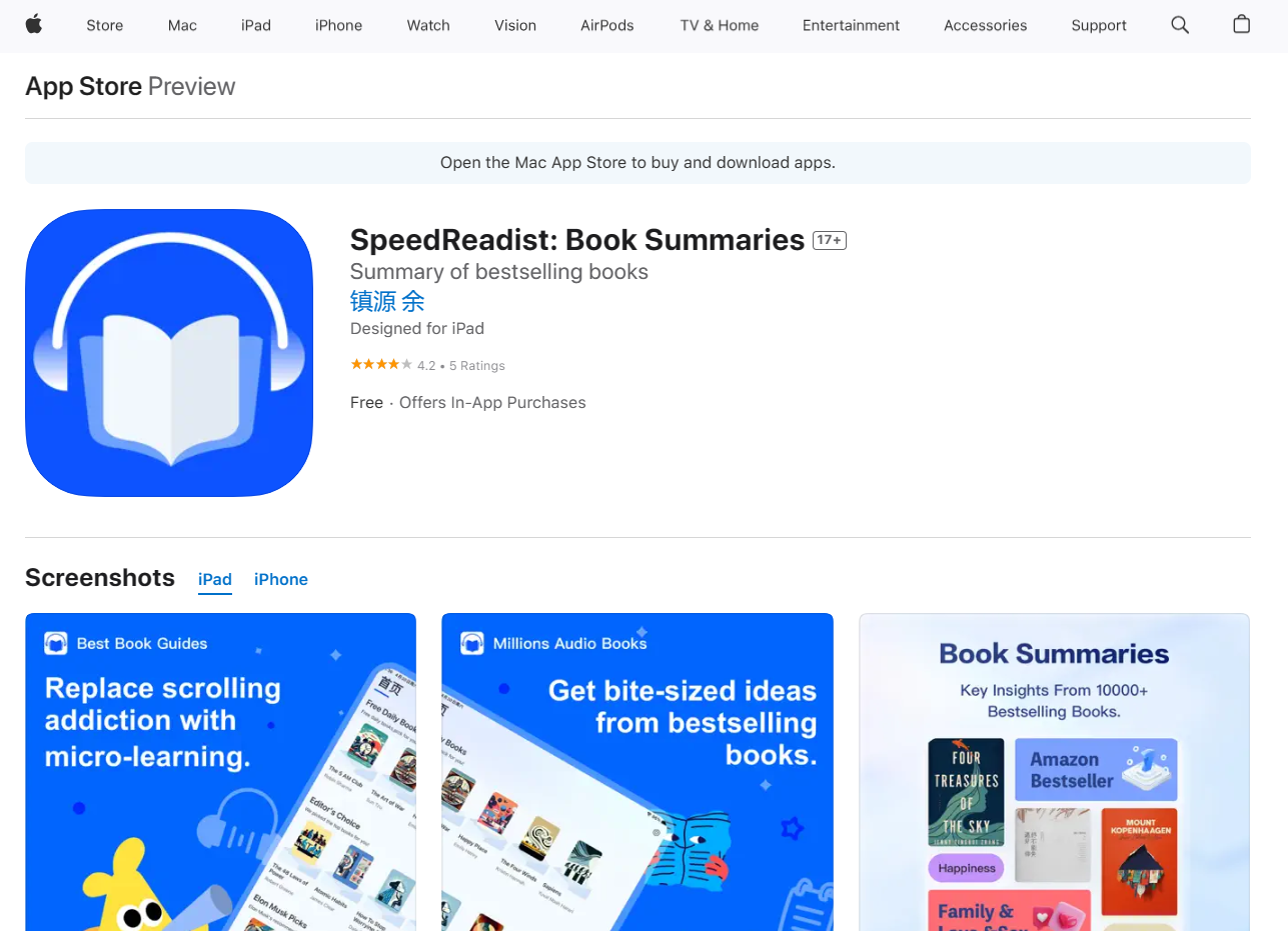 SpeedReadist图书摘要（IOS）